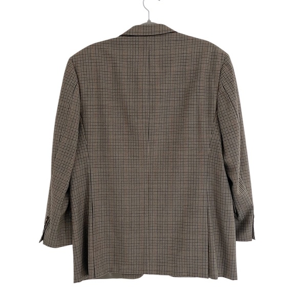 Burberry Men's Plaid 10% Wool Brown Suit Blazer Classic Old money Academia 42 SH - Picture 4 of 15